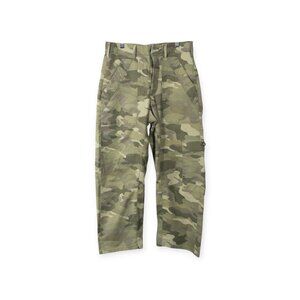 Anthropologie Pilcro Camo Barrel Millie Barrel Leg SZ 27 Button Fly Boho Utility